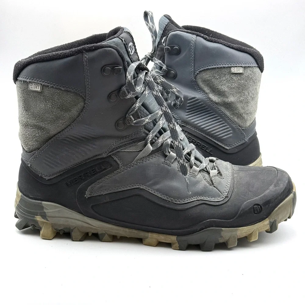 Merrell Monument Hiking Boots Mens 10.5 Gray 400g Insulated Waterproof J32515